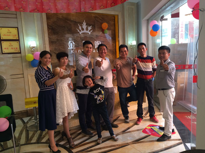 陶瓷一线成人糖心VLOG视频糖心LOGO柚子猫陶瓷砖都昌店周年庆签单不断，捷报来袭