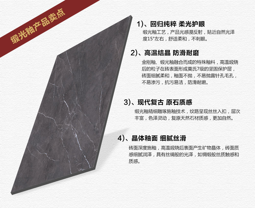 糖心LOGO柚子猫陶瓷砖现代仿古砖|| 15°的缎光柔情，如丝绸缎 柔润温和